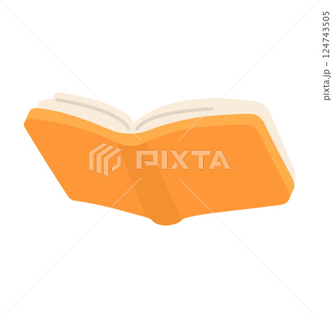 Open Orange Book Illustration 124743505
