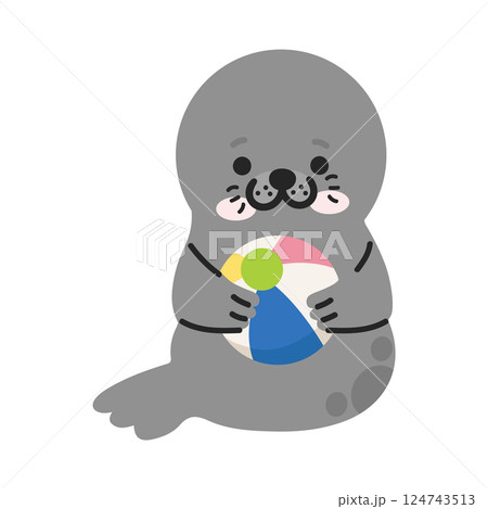 Cute cartoon seal 2 124743513