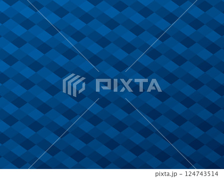 和風の青色の菱形模様パターン 124743514