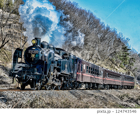 真岡鉄道の蒸気機関車 124743546