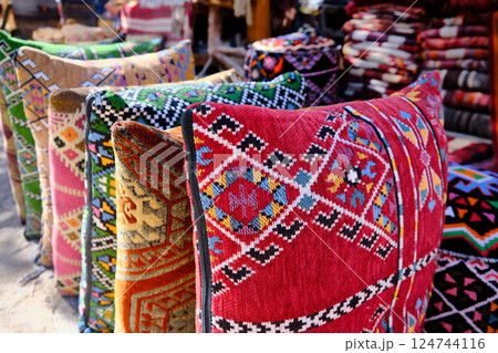 Berber pillows at bazaar 124744116