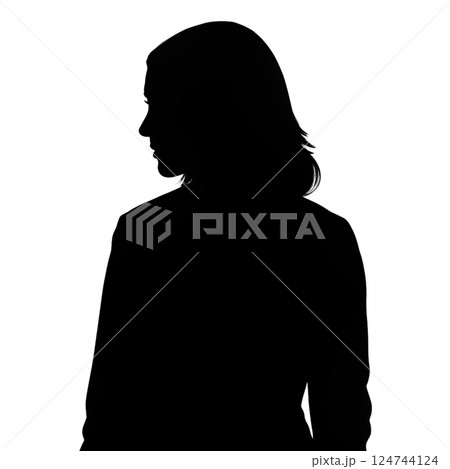 silhouette of a woman 124744124