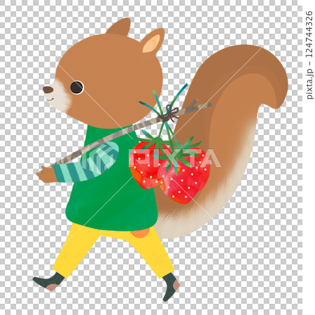 かわいいリス 124744326