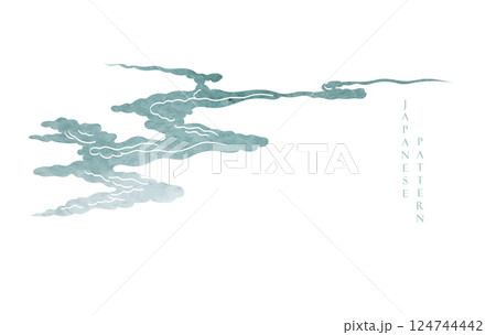 Japanese background with Abstract template with Chinese cloud layout design in oriental style 124744442