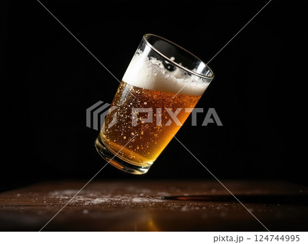 Equilibrium in Effervescence The Precarious Dance of a Freshly Poured Draft in Momentary Suspension 124744995