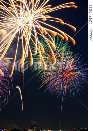 有名な戸田橋花火大会・いたばし花火大会の情景 124745015