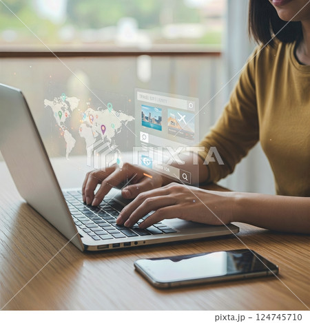 Global Travel Planning in the Digital Age Navigating Destinations Through Modern Technology Interfaces 124745710