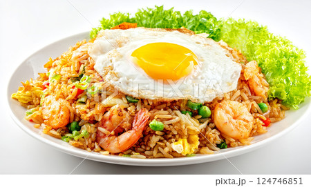 美味しそうなナシゴレン、インドネシア料理 124746851