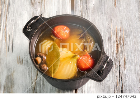 ポトフ　French stew (potaufeu) for outdoor camping 124747042
