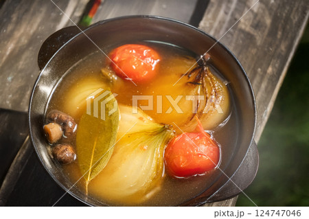 ポトフ French stew (potaufeu) for outdoor camping ポトフ French stew (potaufeu) for outdoor camping 124747046
