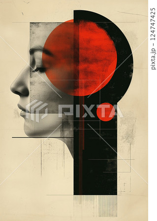 composite image of head of head 124747425
