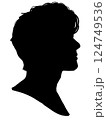 男性　横顔　シルエット 124749536