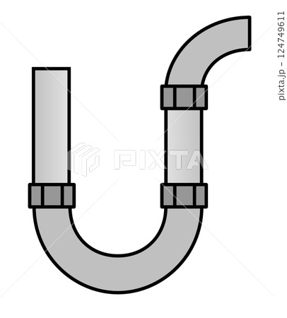 家庭用の設備で水道や配水管の配管イラスト 家庭用の設備で水道や配水管の配管イラスト 124749611