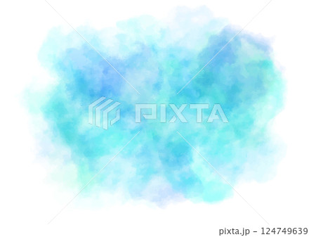 水彩 にじみ ブルー 背景 水彩 にじみ ブルー 背景 124749639