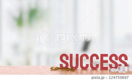 The Success text for Business concept 3d Rendering. The Success text for Business concept 3d Rendering. 124750697