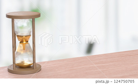 The Sand clock for Time concept 3d Rendering. 124750705