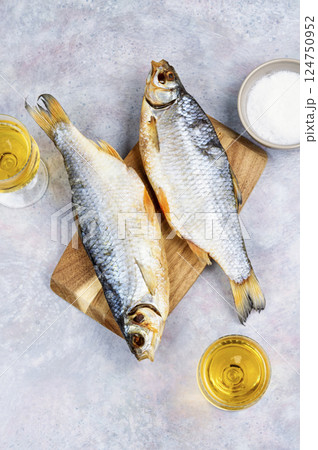 Beer and dried fish Beer and dried fish 124750952