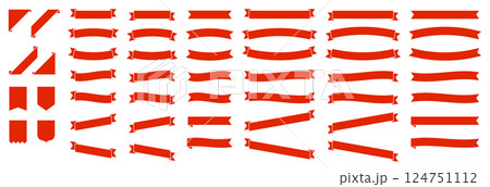 リボン　フレーム　セット　赤 124751112