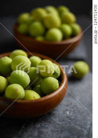 Close up Green plum Close up Green plum 124751430