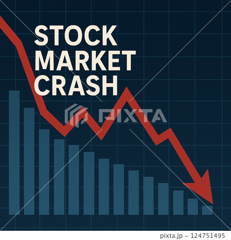 【イメージ】株価暴落 124751495