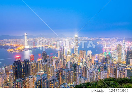 香港　ビクトリアピークからの夜景 124751963