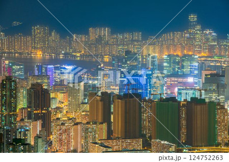香港 カオルーン・ピーク(飛鵝山)からの夜景 香港 カオルーン・ピーク(飛鵝山)からの夜景 124752263