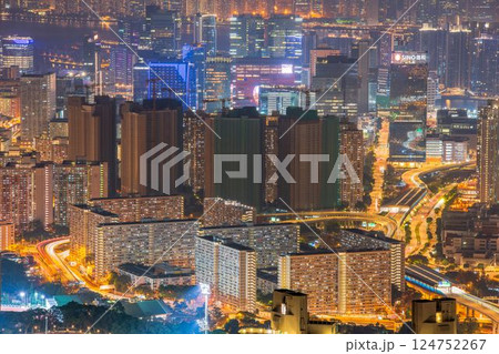香港 カオルーン・ピーク(飛鵝山)からの夜景 香港 カオルーン・ピーク(飛鵝山)からの夜景 124752267