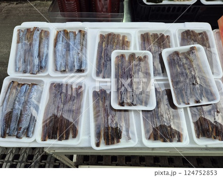 Korean food. Gwamegi Half dried Saury 124752853