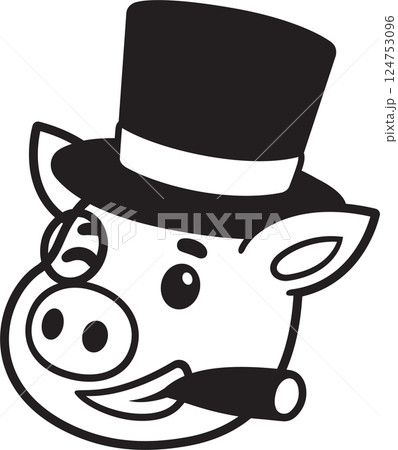 Capitalist pig funny cartoon Capitalist pig funny cartoon 124753096