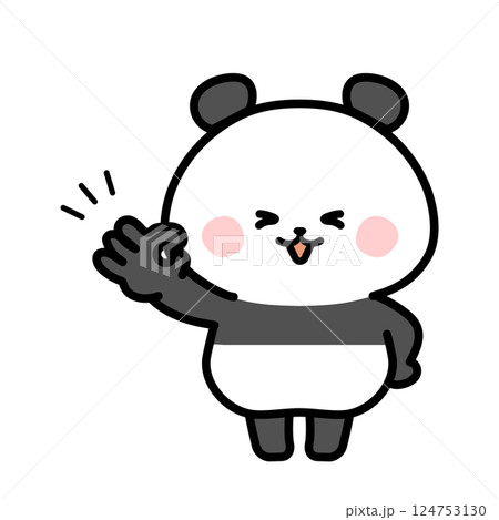 OKサインをするパンダのイラスト 124753130