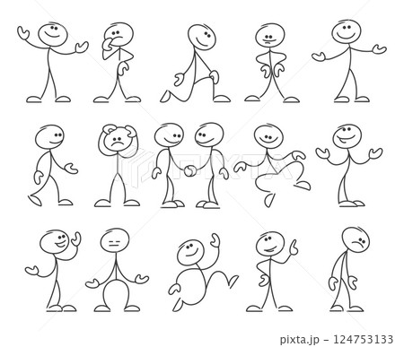 Hand drawn stick man Hand drawn stick man 124753133