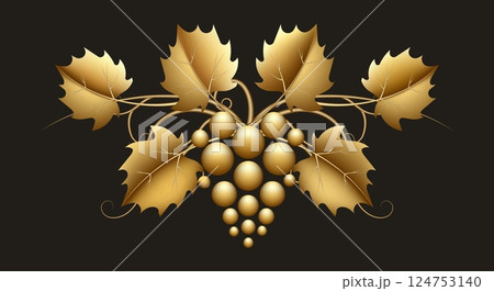 Gold grapes 3d 124753140