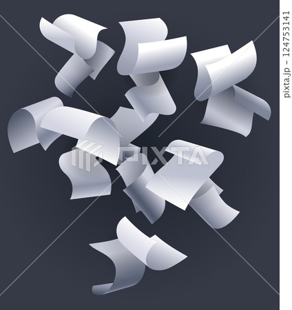 3d falling paper sheets 124753141