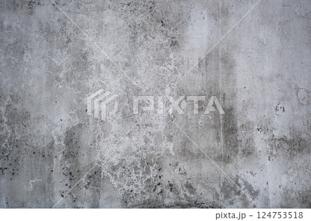 Dirty and grungy concrete grey wall background.  124753518