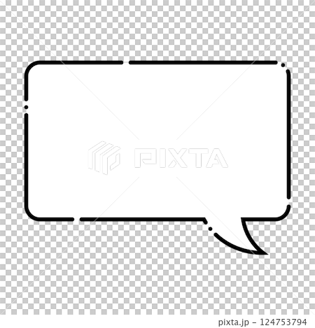 Simple speech bubble illustration, horizontal, square 124753794