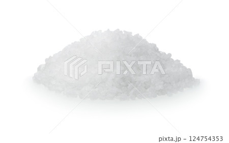 Heap of salt isolated on white. 124754353