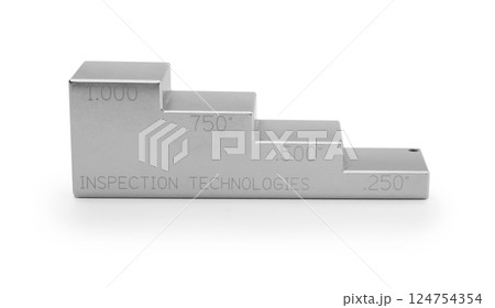 Ultrasonic steel thickness gauge isolated on white. 124754354
