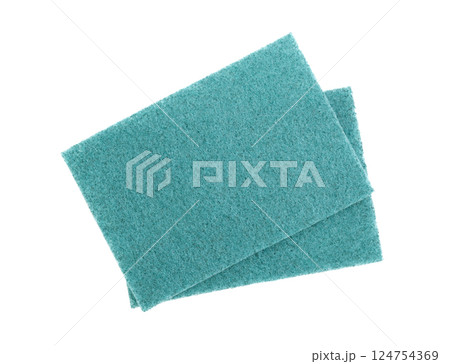 Dish sponges isolated on white. 124754369