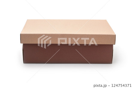Cardboard box isolated on white. 124754371
