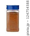 Jar of spice mix isolated on white. 124754388