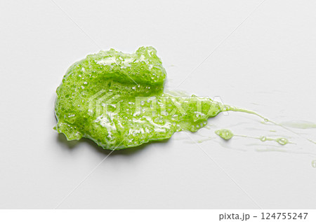 A sample of a cosmetic body care scrub. White background. 124755247