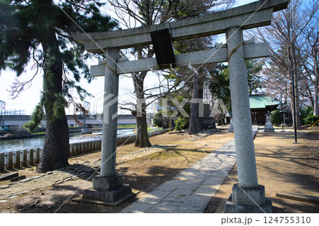 蒲生久伊豆神社　鳥居　埼玉県越谷市蒲生 124755310