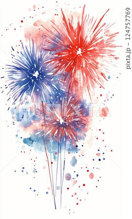 Colorful Firework Display With Vibrant Bursts in Various Shades During a Festive Celebration Colorful Firework Display With Vibrant Bursts in Various Shades During a Festive Celebration 124757769