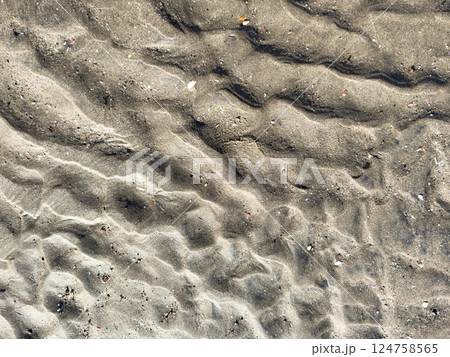 Seashore wet sand background 124758565