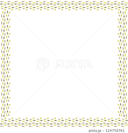Spring colorful frame template. Leaf elements decoration. Easter border with empty space Spring colorful frame template. Leaf elements decoration. Easter border with empty space 124758761