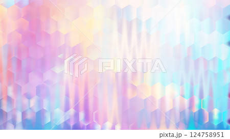 Soft pastel abstract background with 3D hexagonal pattern 124758951