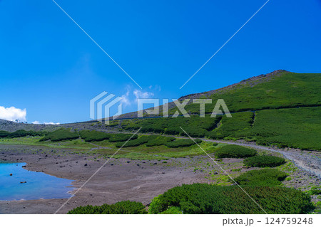 【山岳素材】夏の乗鞍岳の鶴ヶ池【長野県】 124759248