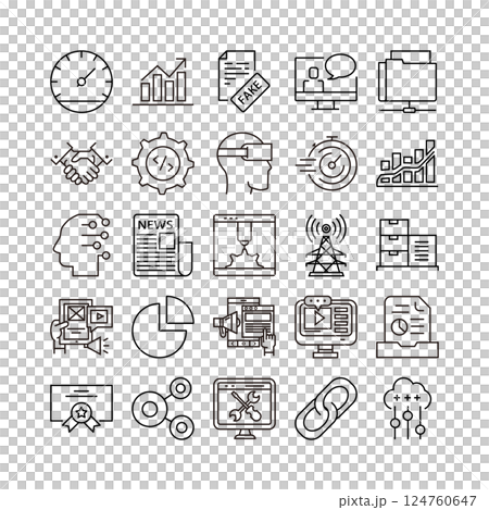 設備人工智能技術圖標集 設備人工智能技術圖標集 124760647