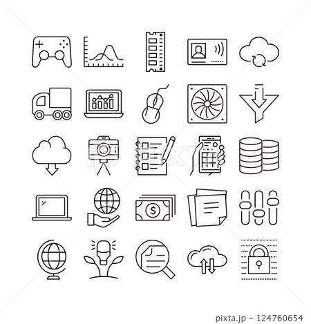 デバイス 人工知能 テクノロジー アイコン セット デバイス 人工知能 テクノロジー アイコン セット 124760654