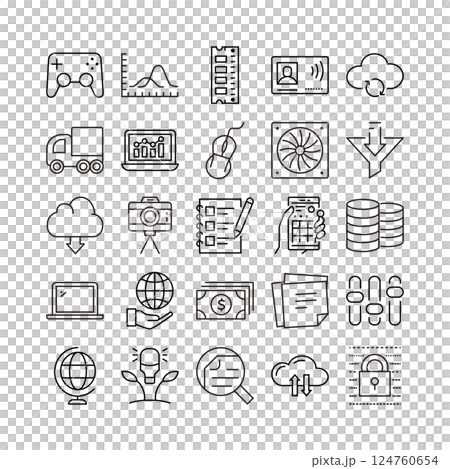 設備人工智能技術圖標集 124760654